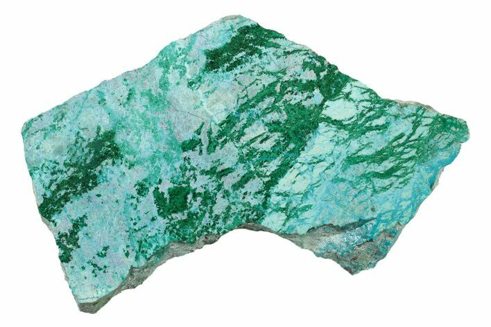 Polished Blue River Chrysocolla Slice - Arizona #240592